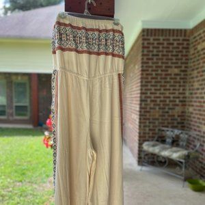 American Eagle Strapless embroidered jumpsuit XL